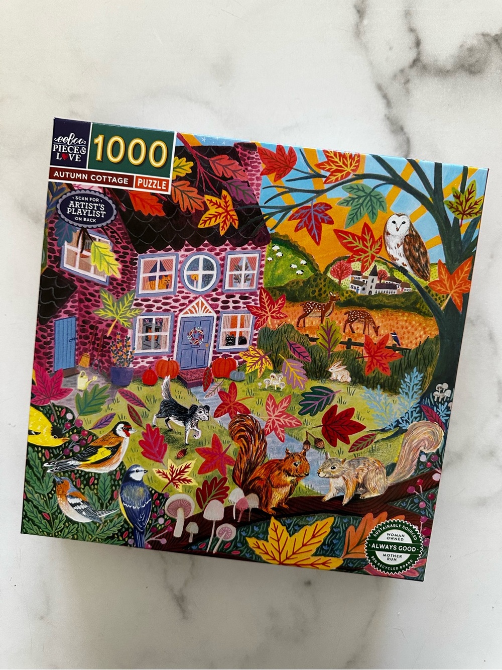 Eeboo Autumn Cottage 1000 Piece Puzzle